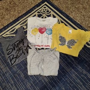 Girls Size 8 Bundle Gymboree Zara Old Navy Tops Tees Total of 4  New/VGUC